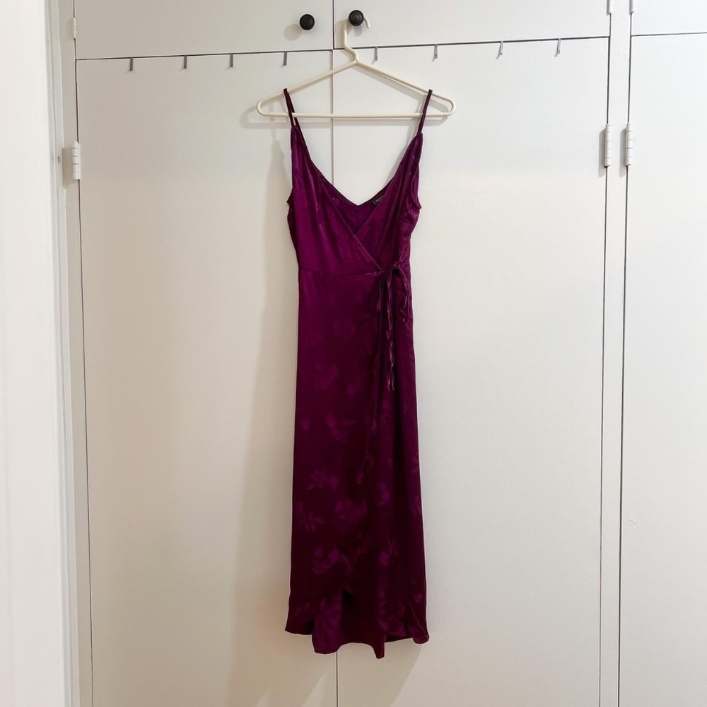 Topshop Jacquard Wrap Midi Dress